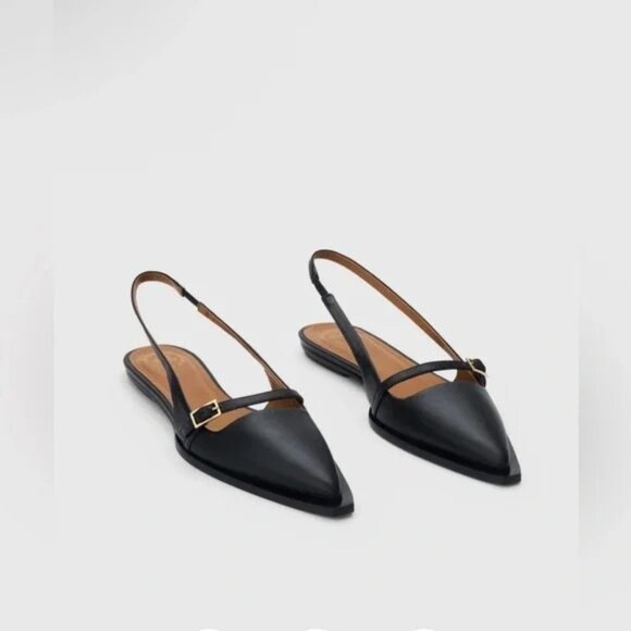 ATP Atelier Shoes - 🆕 ATP ATELIER Cortina Pointed Toe Slingback Flat Shoe 8 Black